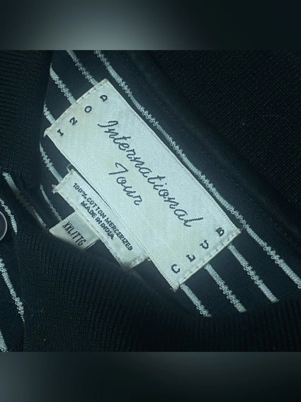 Izod Kiawah Island Ocean Course XXL Black Striped Golf Shirt World Championship